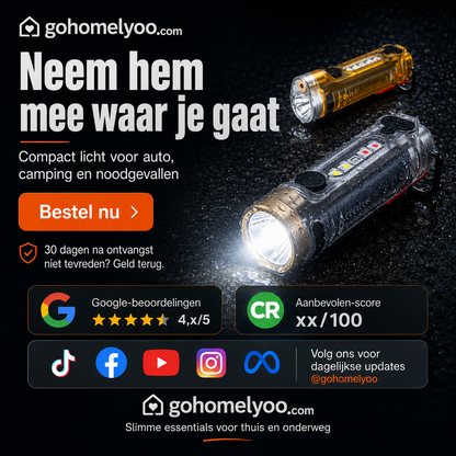 ⚡ Multifunctionele Mini Zaklamp｜Voor Sleutels, Auto, Kamperen en Noodsituaties