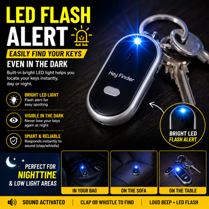 Smart Whistle Key Finder Keychain – Clap & Find Your Lost Keys Instantly