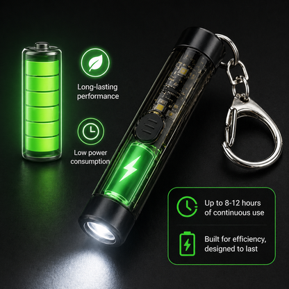 6 in 1 Mini Flashlight Keychain – Compact LED Light