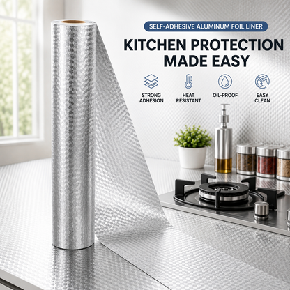 This Self-Adhesive Aluminum Foil Kitchen Liner
