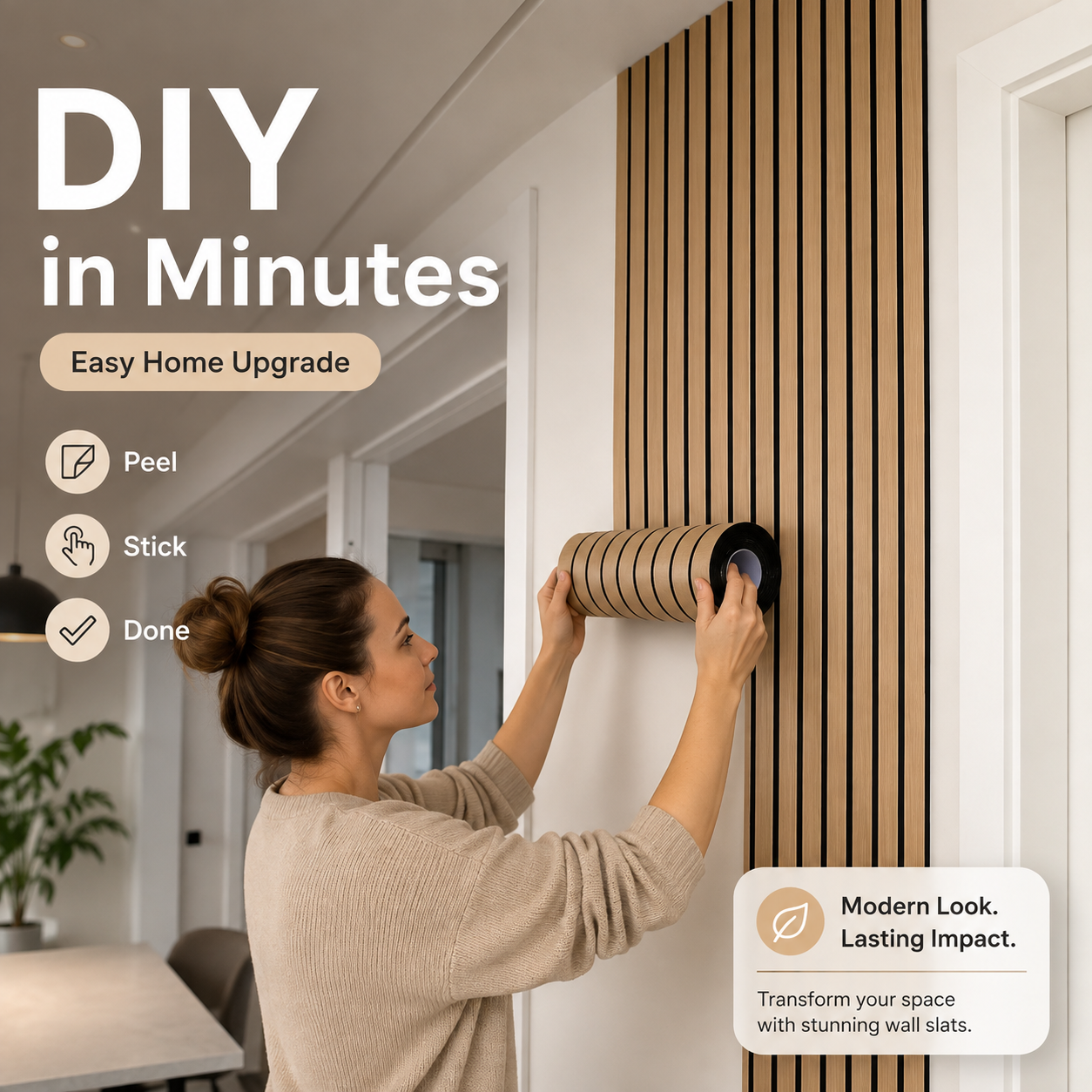 WoodGlow™ Self-Adhesive Wall Panels