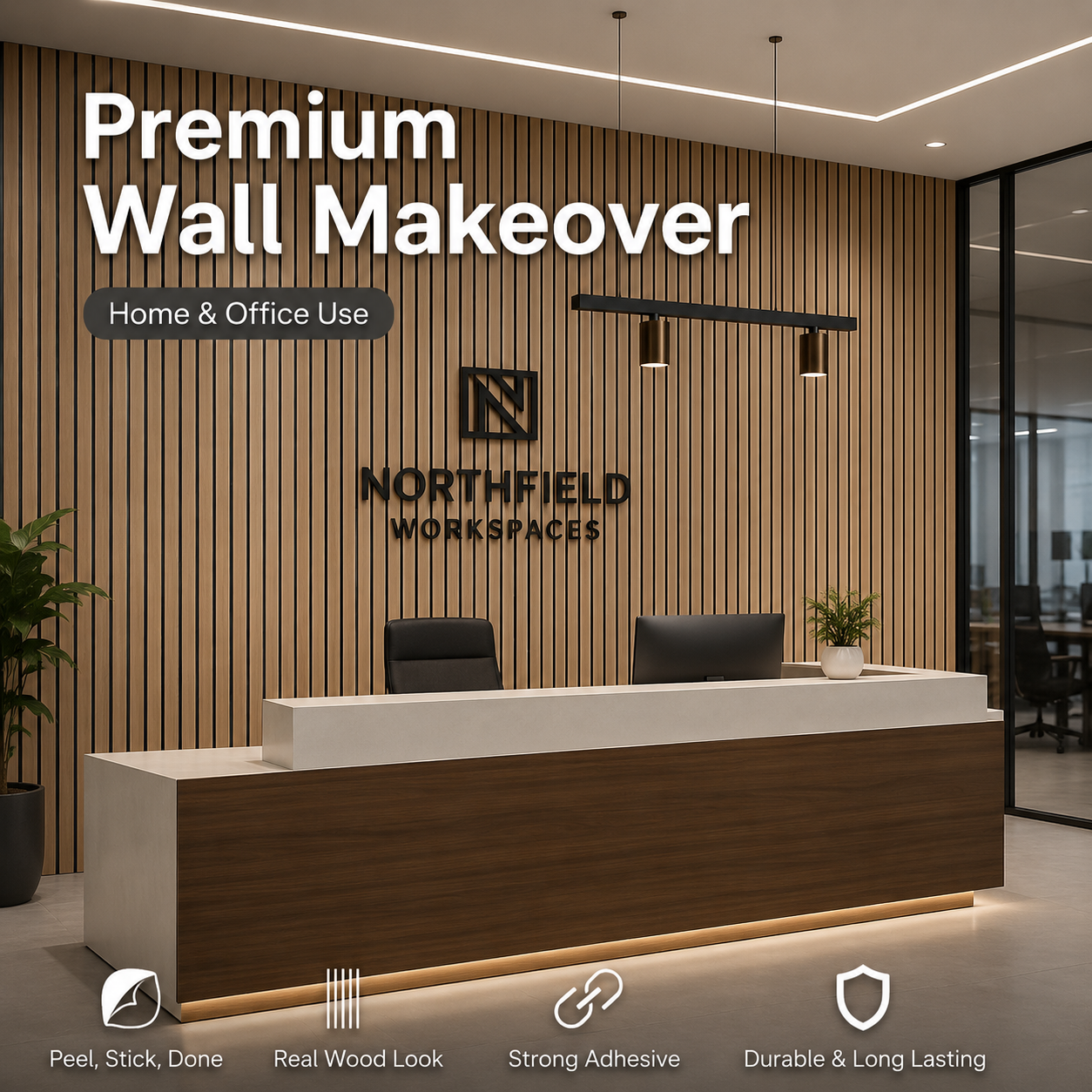 WoodGlow™ Self-Adhesive Wall Panels