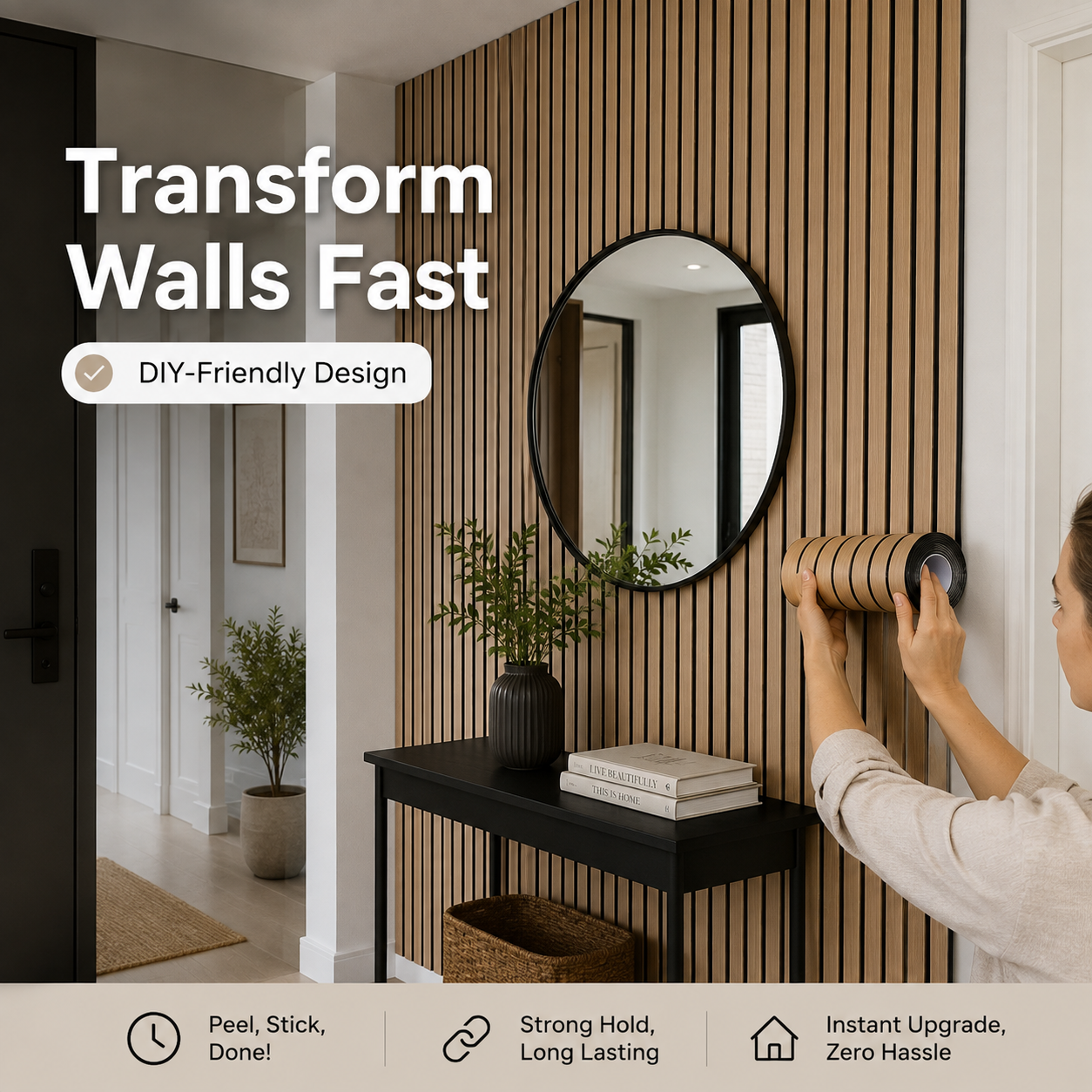 WoodGlow™ Self-Adhesive Wall Panels