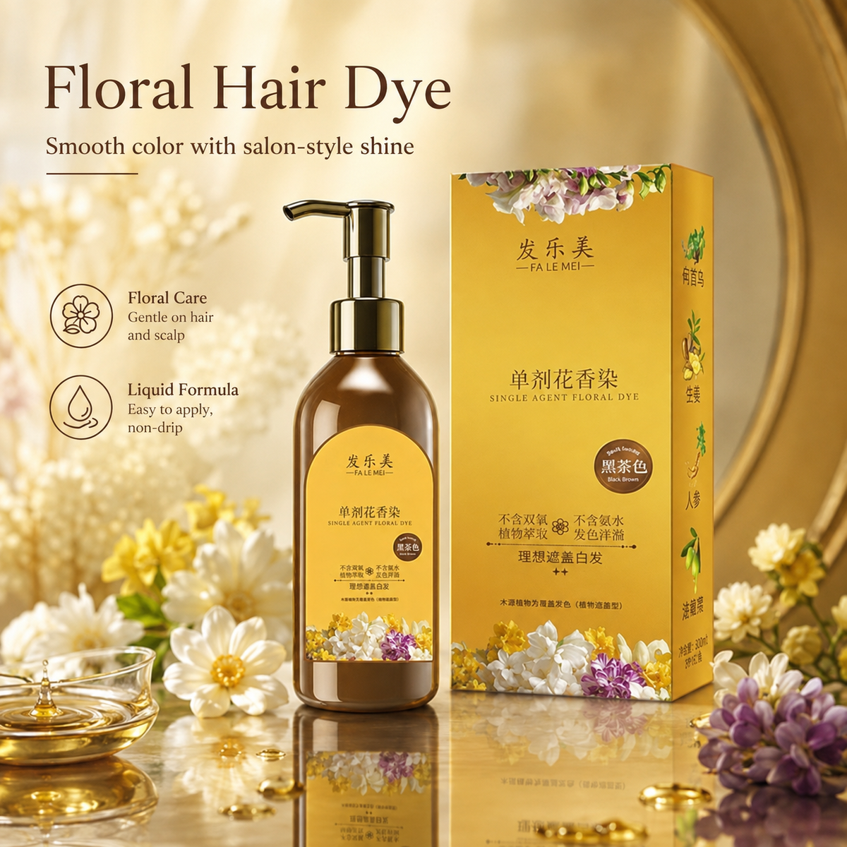 Instant Floral Hair Dye