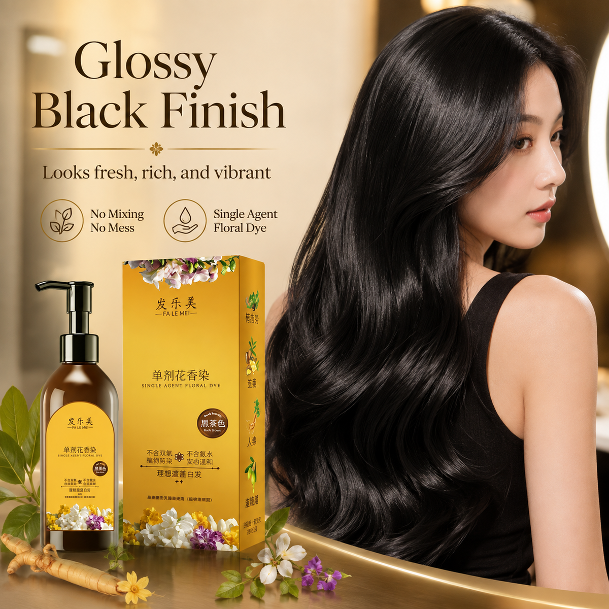Instant Floral Hair Dye