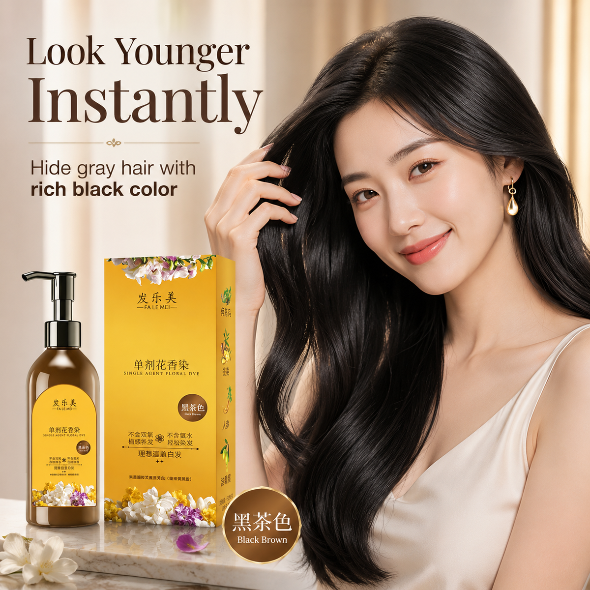 Instant Floral Hair Dye