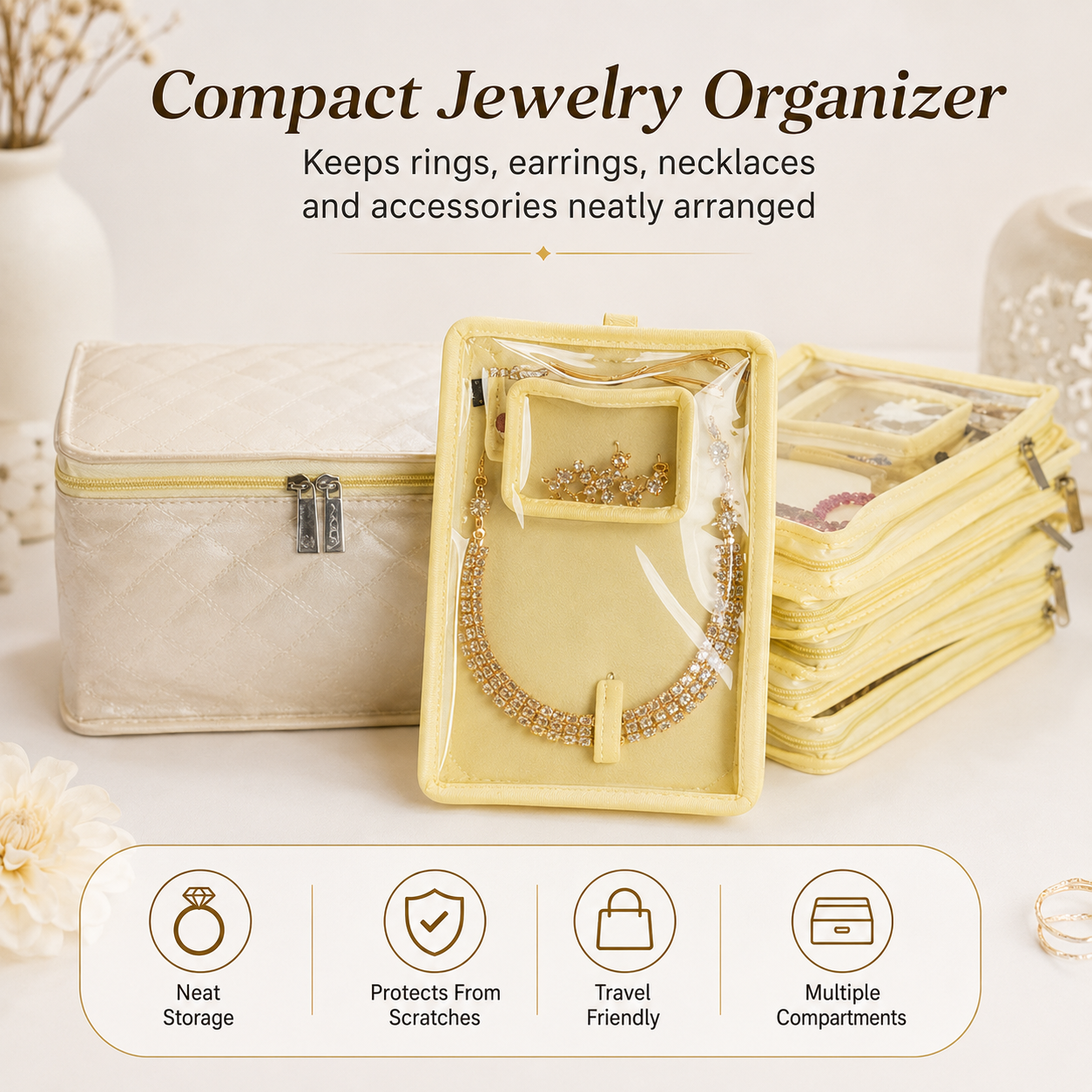 Multi Layer Jewelry Storage Pouch