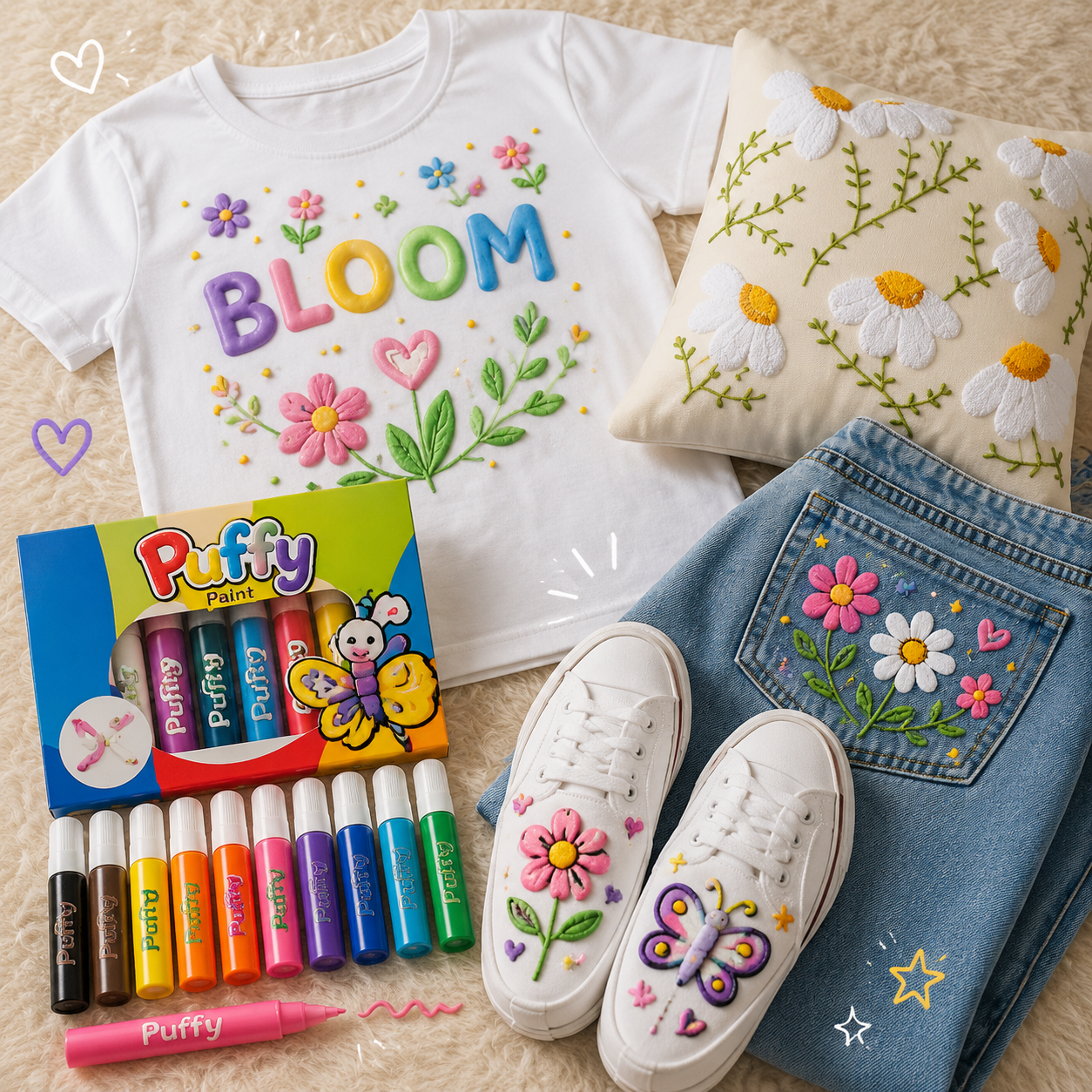 Puffy Velvet Paint Markers – Fabric Art & DIY Craft