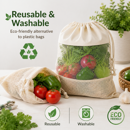 Reusable Vegetable  Mesh Bags