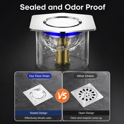 🚿 Smart Pop-Up Floor Drain – Foot Operated