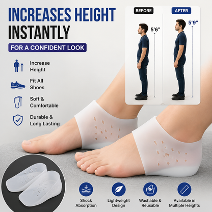 Silicon height Increase Insoles ( Medicated Material )