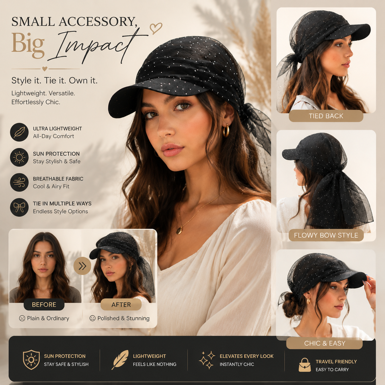 Elegant Rhinestone Veil Cap