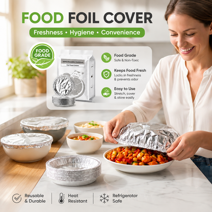 Universal Re- Usable Food Foil Cover