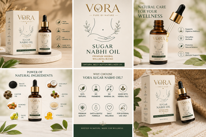VORA® Sugar Balance Nabhi Oil | Premium Herbal Wellness Blend | 30ml