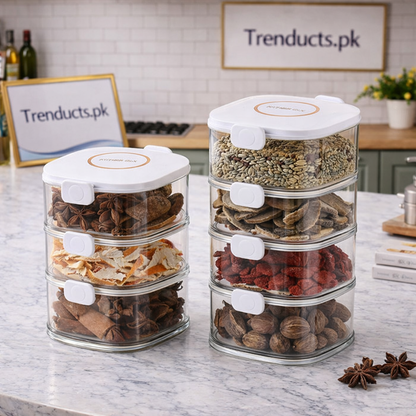 Stackable Spice Vault | Premium Acrylic Airtight Container Set