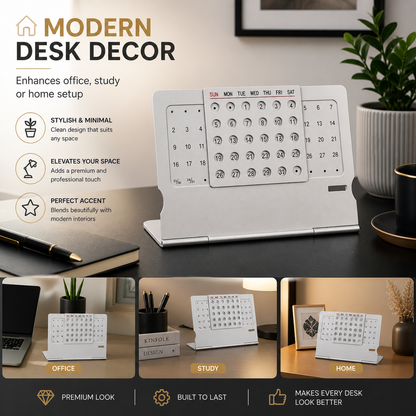 Forever Aluminum Desk Calendar – Creative Table Organizer