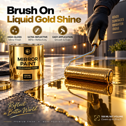 Premium Golden Mirror Finish Paint ( Chine Import )
