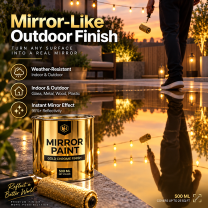 Premium Golden Mirror Finish Paint ( Chine Import )