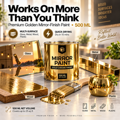 Premium Golden Mirror Finish Paint ( Chine Import )