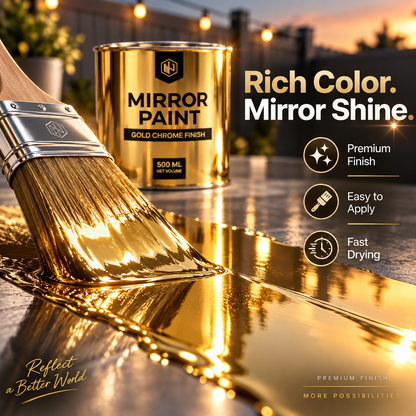 Premium Golden Mirror Finish Paint ( Chine Import )