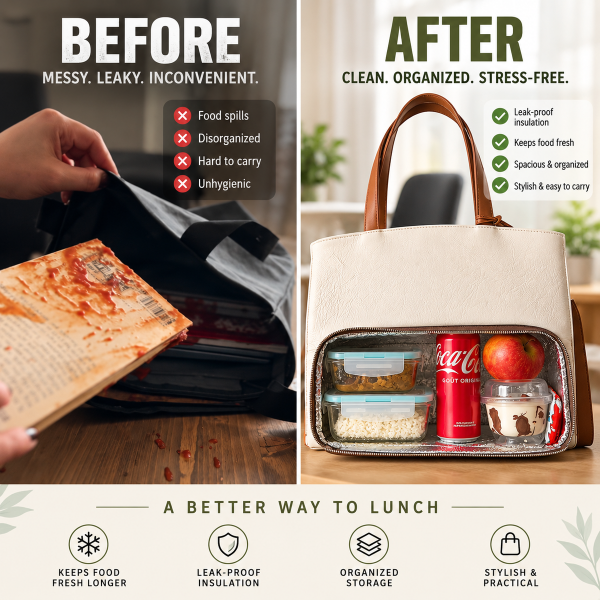 3-In-1 Stylish Tote Bag
