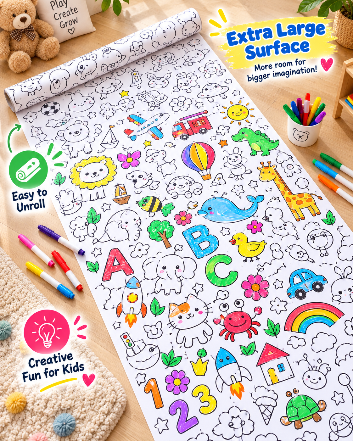 Kids Coloring Roll