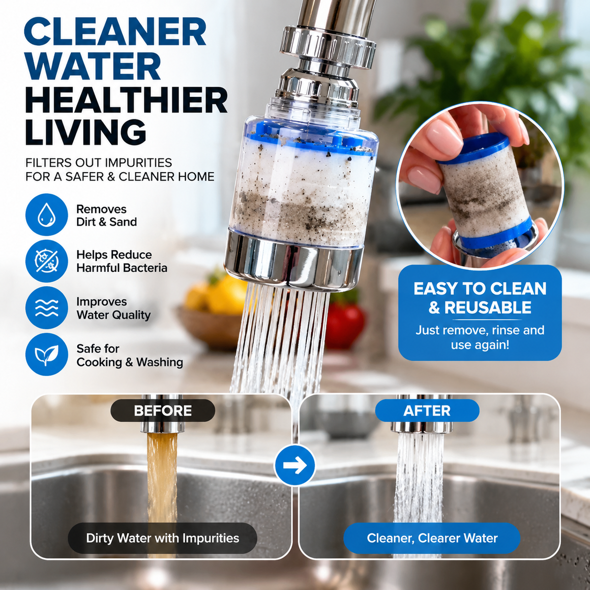 Faucet Water Filter Cleaner