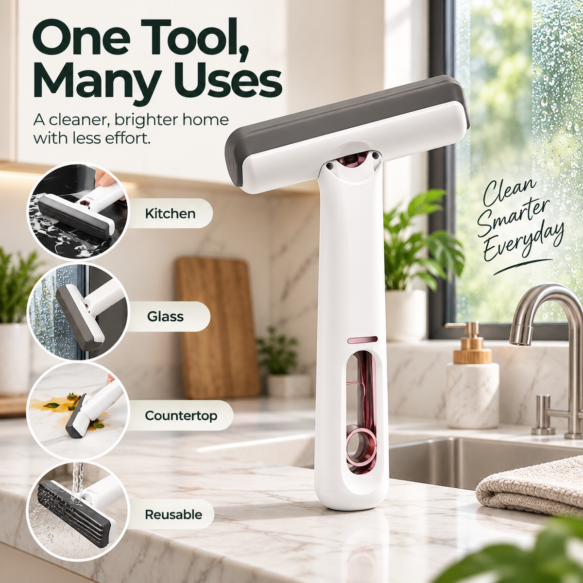 Multi-Surface Cleaning Squeegee.