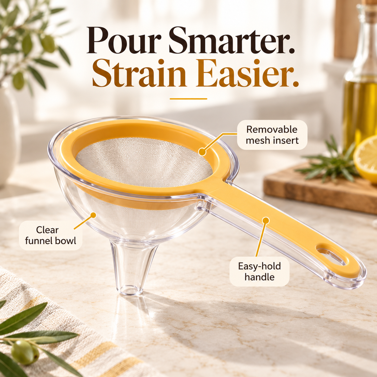 Hot Selling 2-In-1 Kitchen Funnel