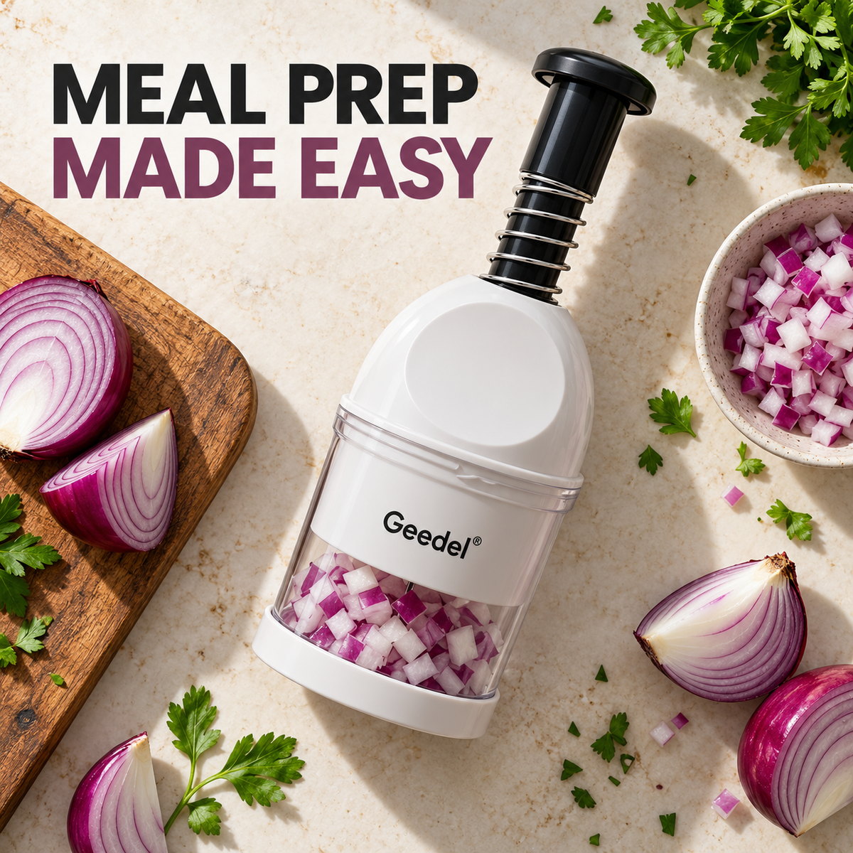 Press &amp; Chop Onion Chopper