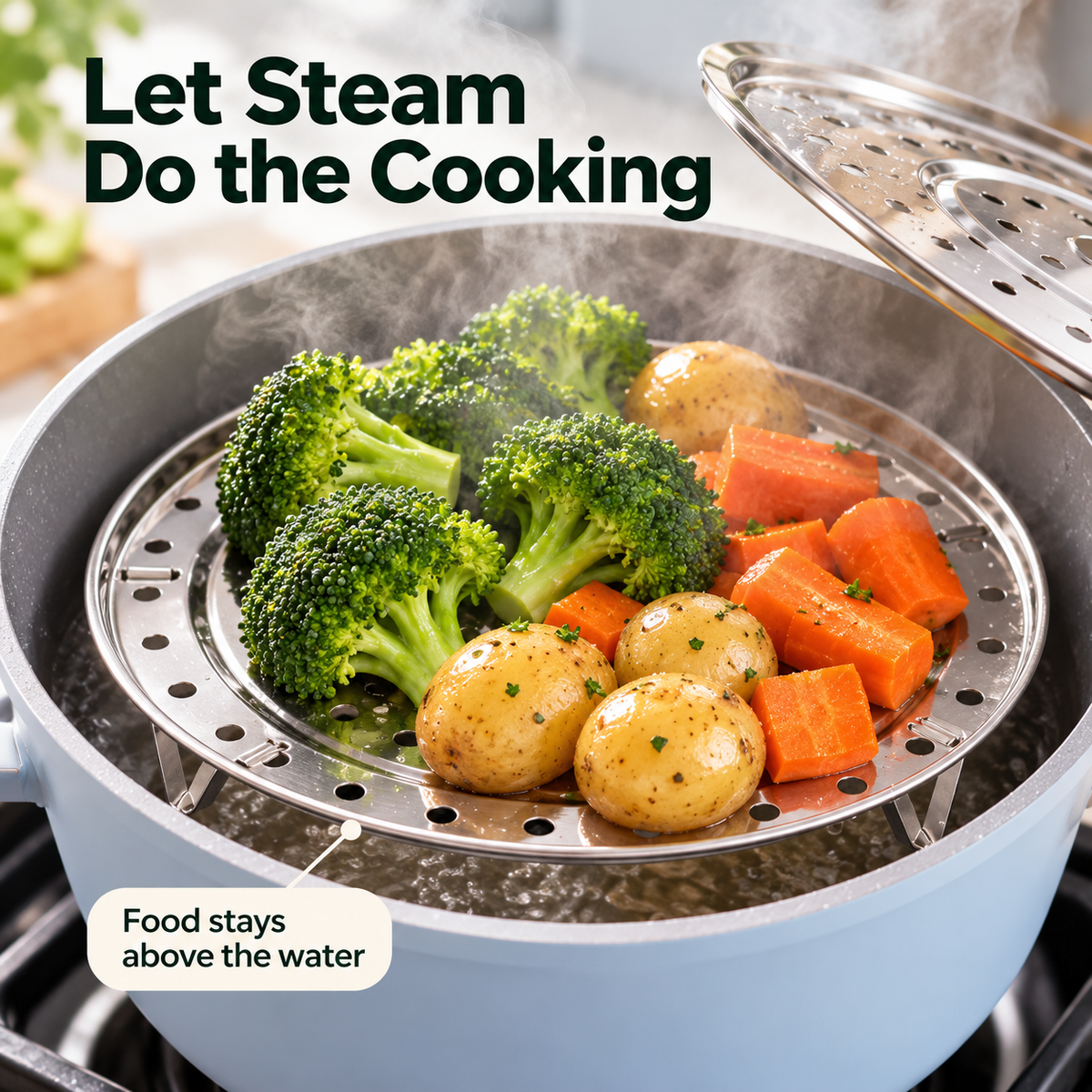 Stainless Steel Steamer Rack.