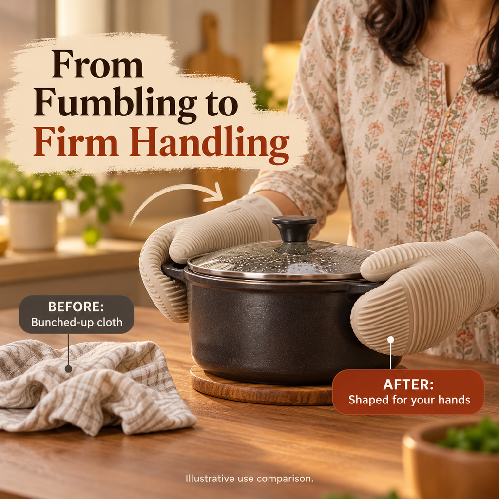 Ribbed Oven Mitts