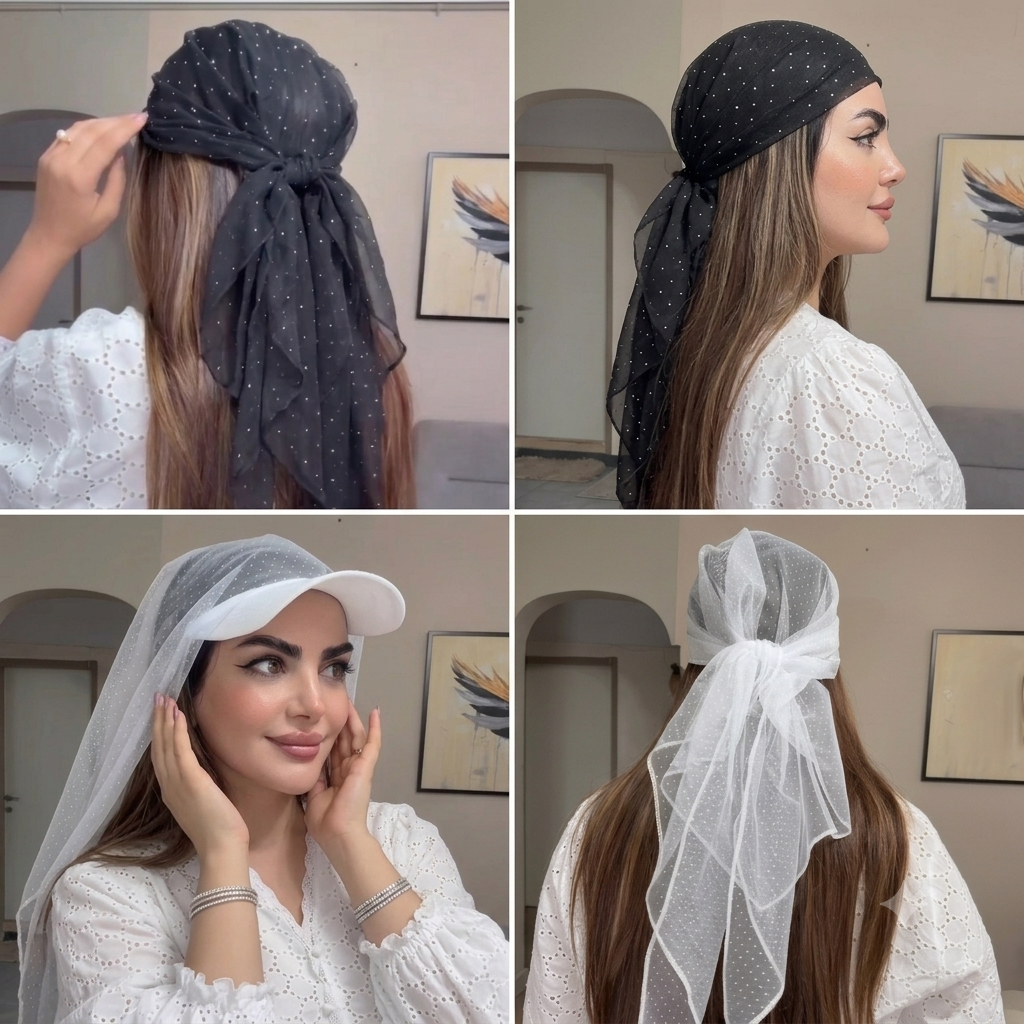 Elegant Rhinestone Veil Cap