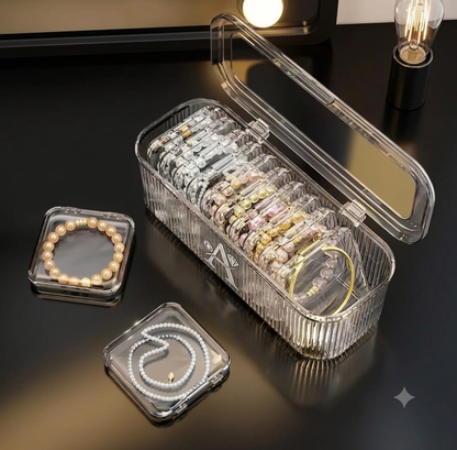 Acrylic Jewelry Organizer Box – Transparent Storage Case