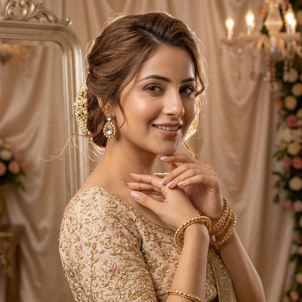 Royal Kundan Hair Bun