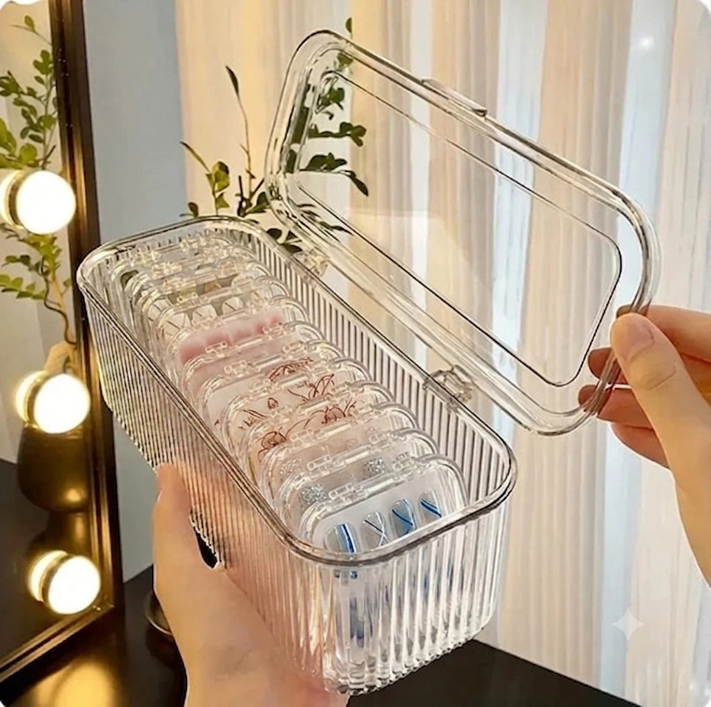 Acrylic Jewelry Organizer Box – Transparent Storage Case
