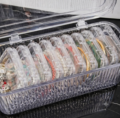 Acrylic Jewelry Organizer Box – Transparent Storage Case