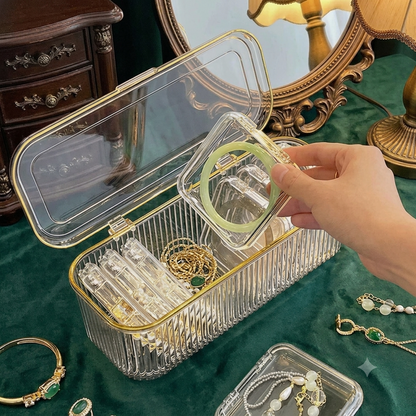 Acrylic Jewelry Organizer Box – Transparent Storage Case