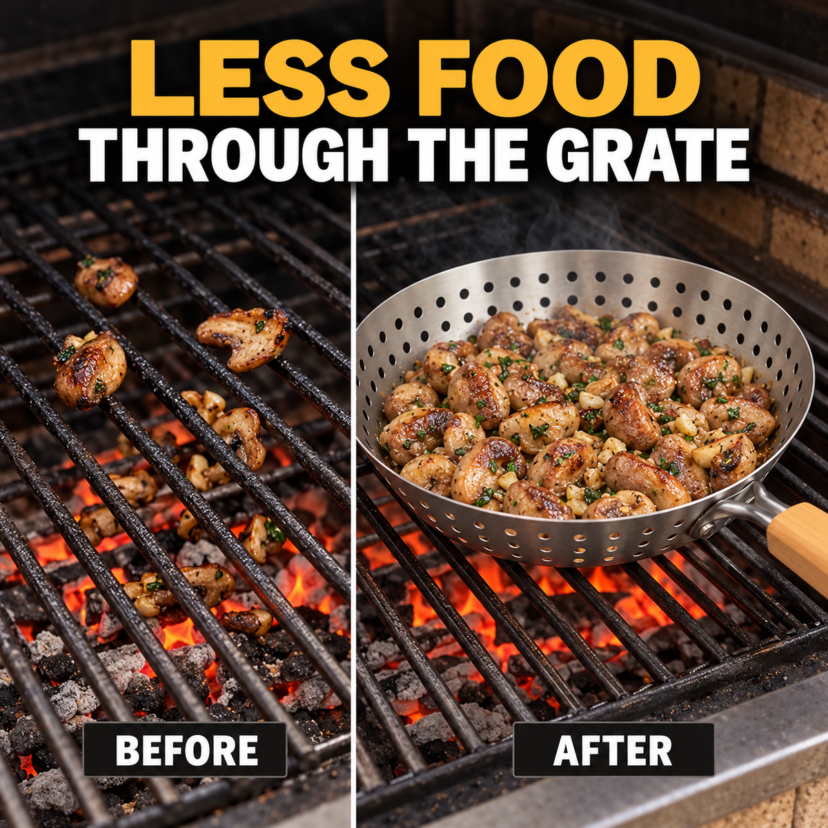 perforated grilling pan