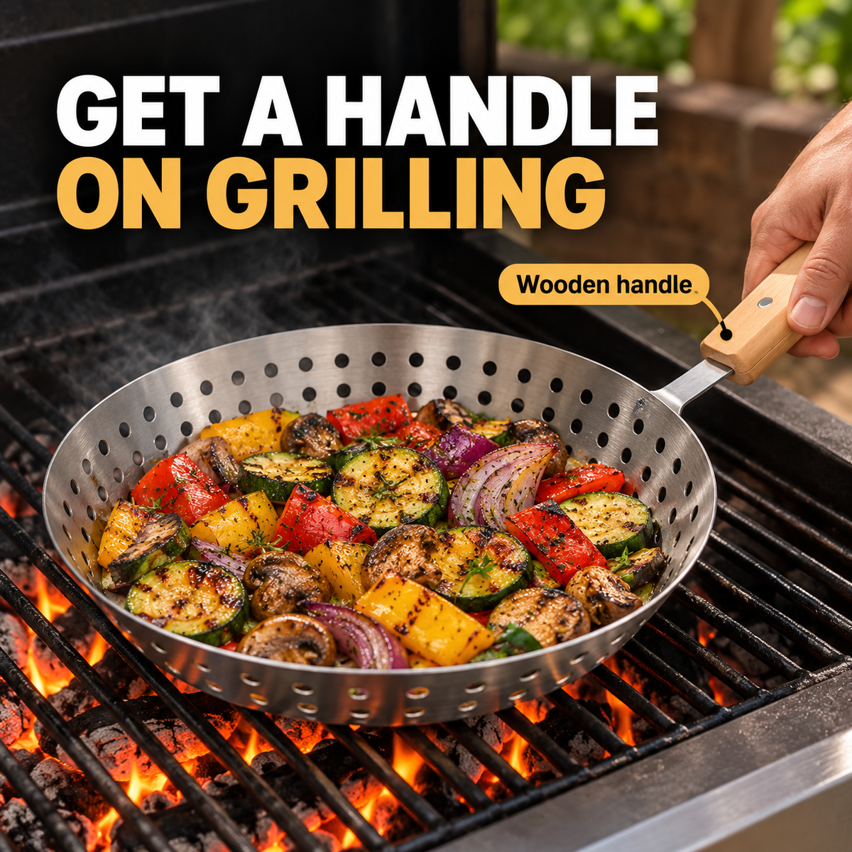 perforated grilling pan