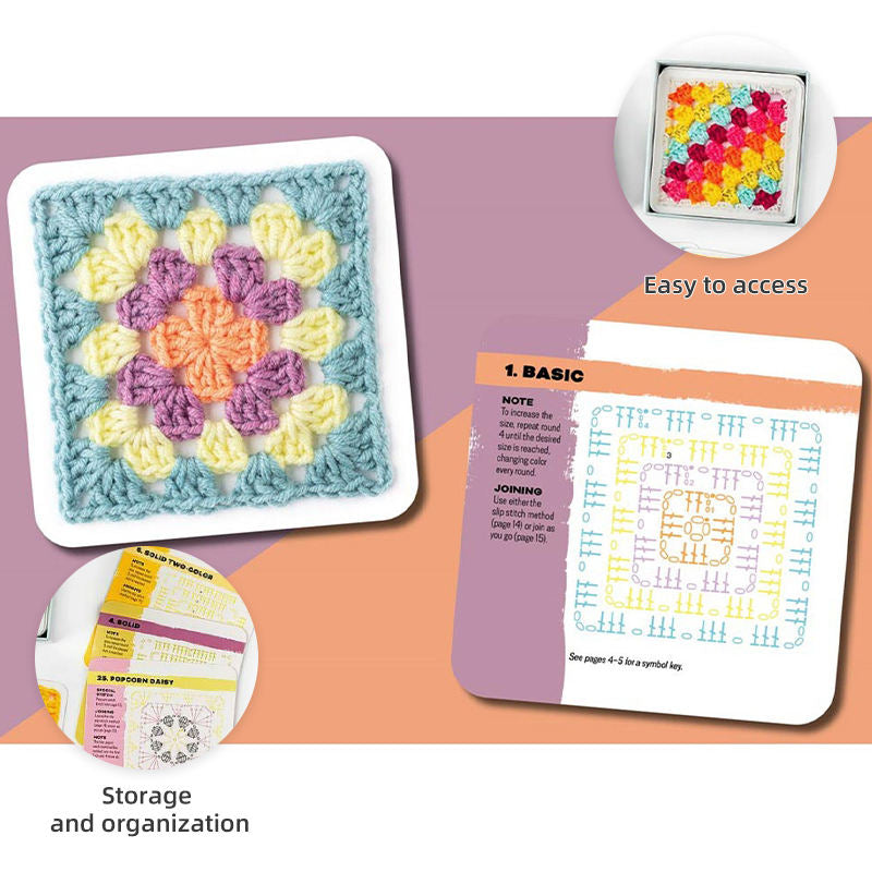 🧶 Crochet Granny Square DIY Kit – Beginner Knitting & Crochet Craft Set