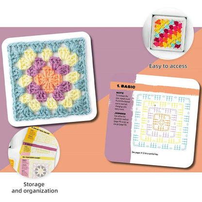 🧶 Crochet Granny Square DIY Kit – Beginner Knitting & Crochet Craft Set