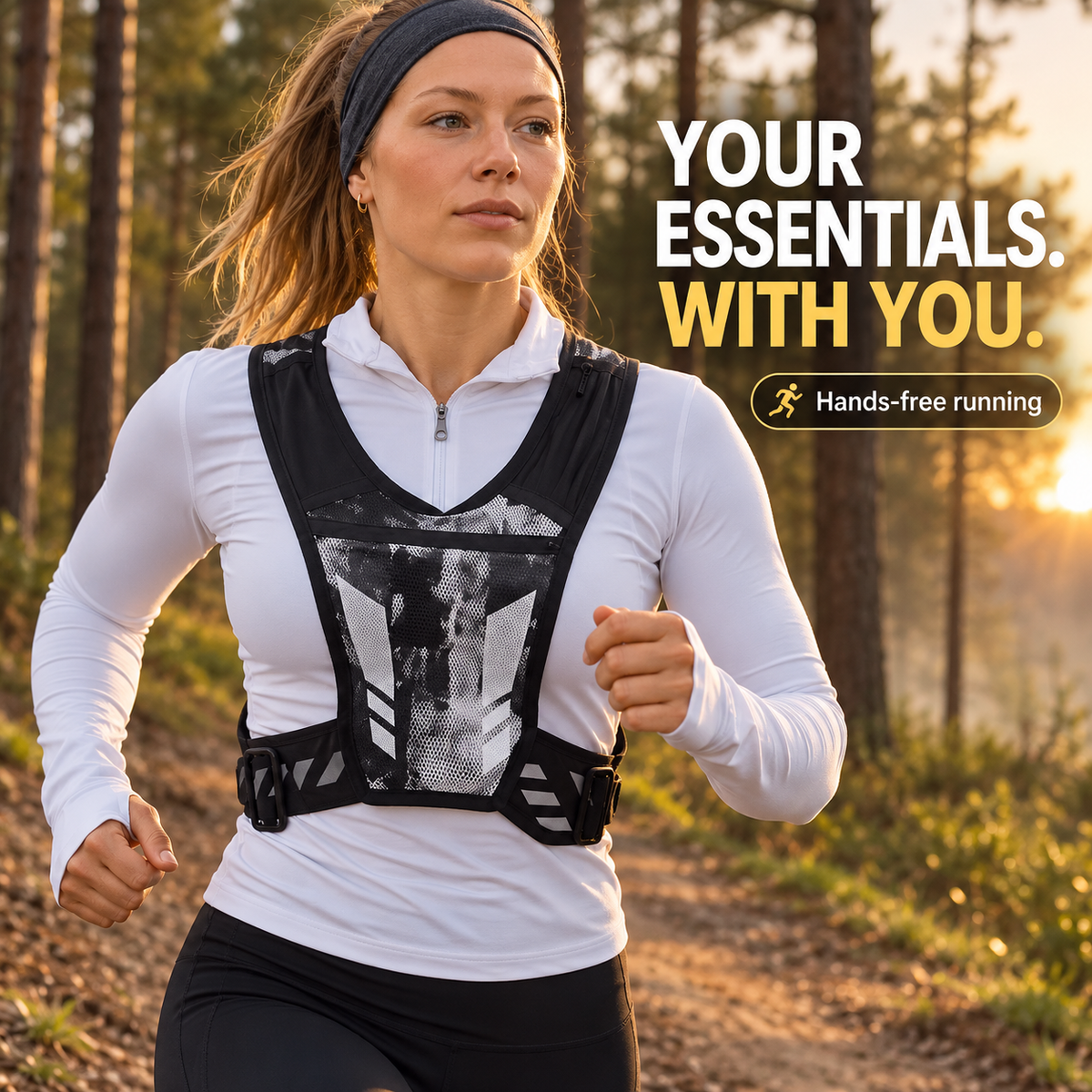 RunFree™ Hands-Free Running Storage Vest