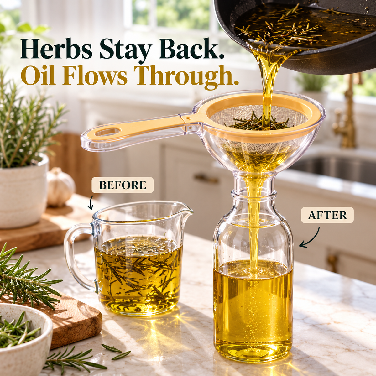 Hot Selling 2-In-1 Kitchen Funnel