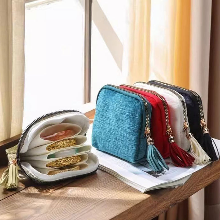 Zipper Travel Jewelry Box Case