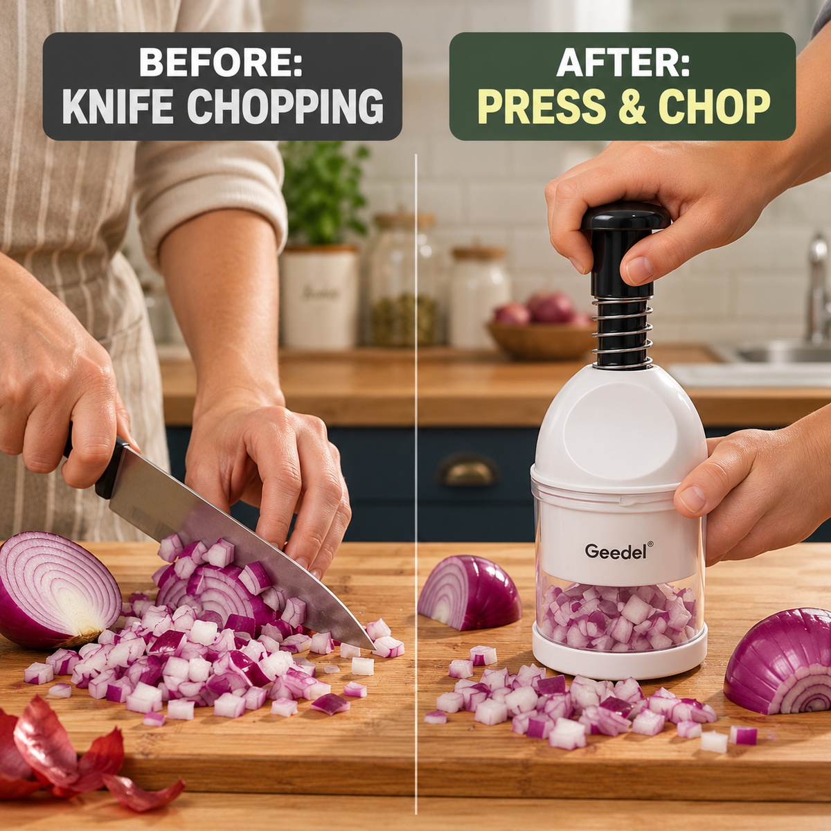 Press &amp; Chop Onion Chopper