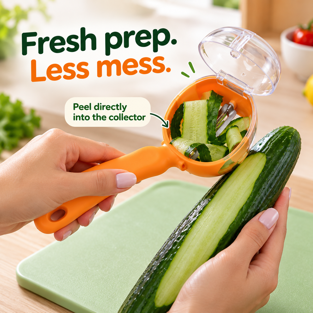 2-in-1 Peeler with Peel Collector
