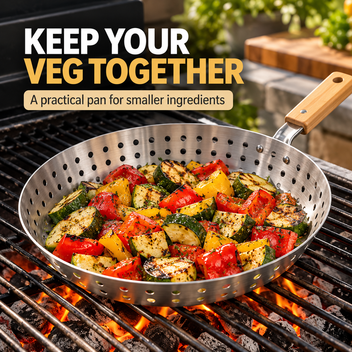 perforated grilling pan