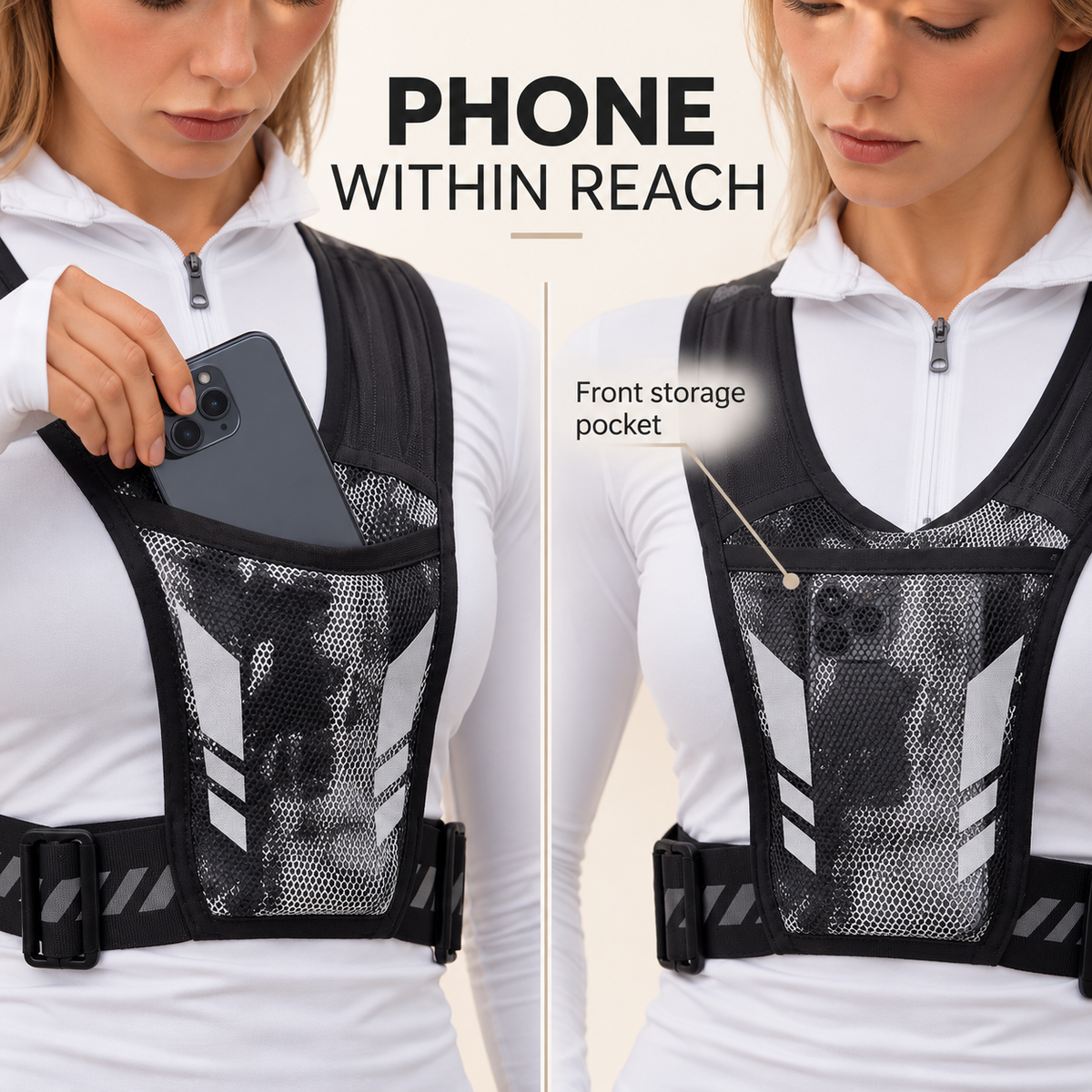 RunFree™ Hands-Free Running Storage Vest