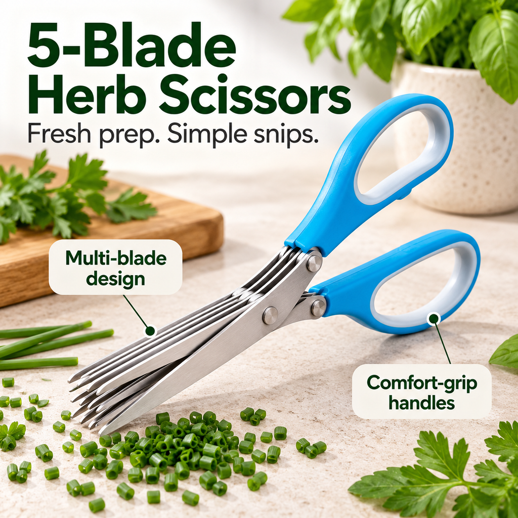 5-Blade Herb Scissors.